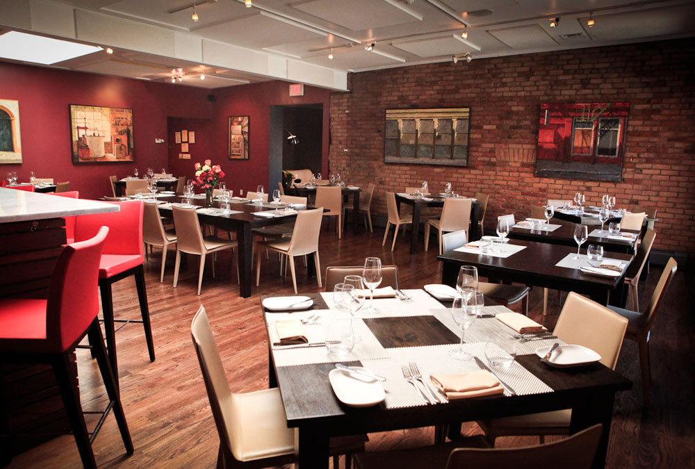 Tiffany Chair by SohoConcept, showing dining tables in live shot.