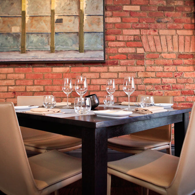 Tiffany Chair by SohoConcept, showing dining tables in live shot.