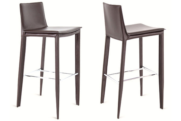 Tiffany Stools by sohoConcept, shown in brown leather (bonded).