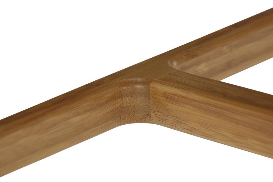 Tigris Exotic Counter Stool by Greenington, showing legs of tigris exotic counter stool in caramelized with exotic tiger inlay.