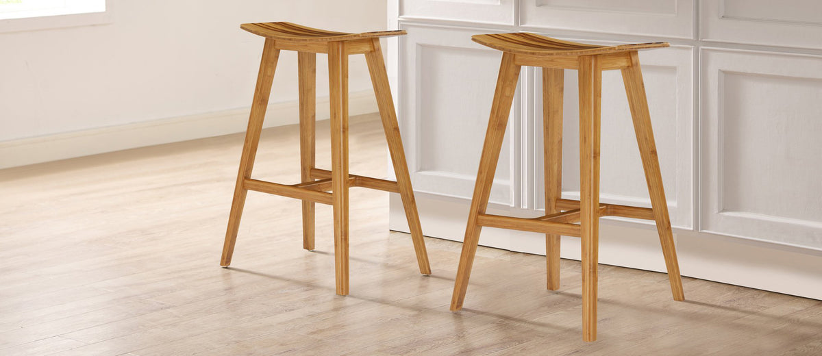 Tigris Exotic Counter Stool by Greenington, showing two tigris exotic counter stools in live shot.