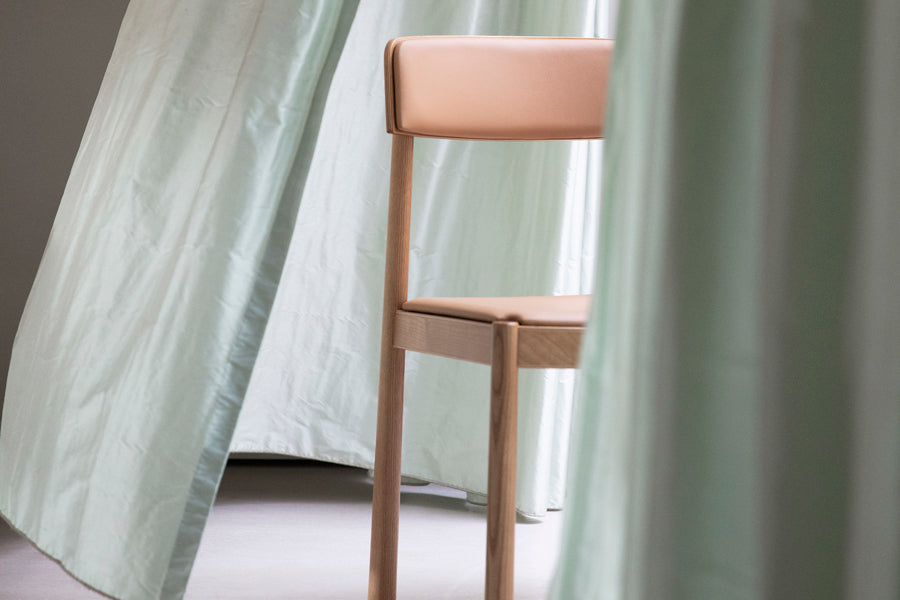 Timb Chair by Normann Copenhagen, showing timb chair in live shot.