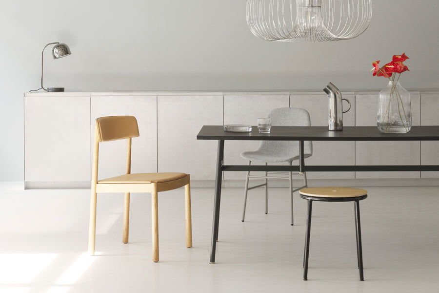 Timb Chair by Normann Copenhagen, showing timb chair in live shot.