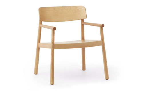 Timb Lounge Armchair by Normann Copenhagen - Tan Painted Lacquered Ash Wood, No Upholstery.