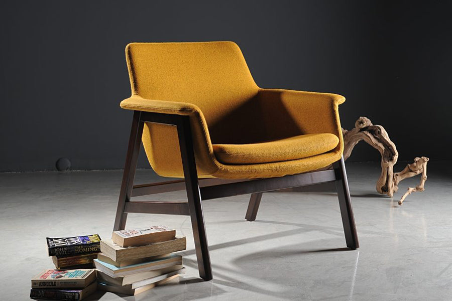To Be Wood Lounge Chair by B&T, showing to be wood lounge chair in live shot.