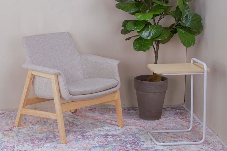 To Be Wood Lounge Chair by B&T, showing to be wood lounge chair in live shot.