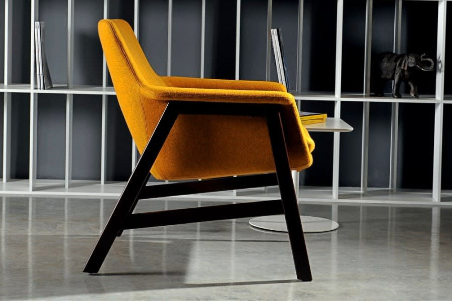 To Be Wood Lounge Chair by B&T, showing to be wood lounge chair in live shot.