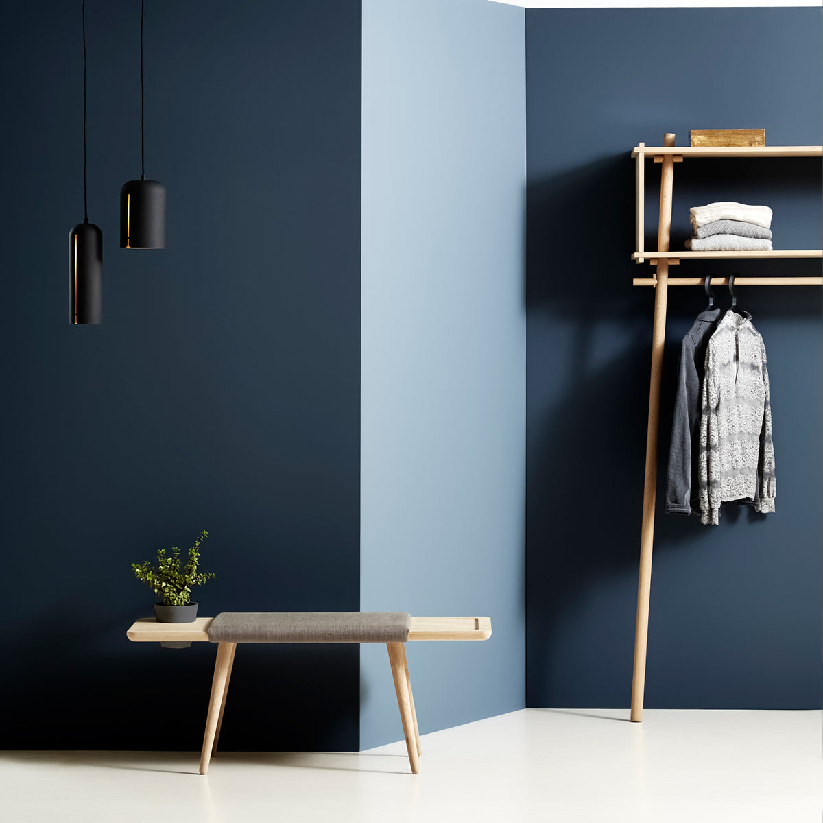 Töjbox Wardrobe by Woud, showing tojbox wardrobe in live shot.