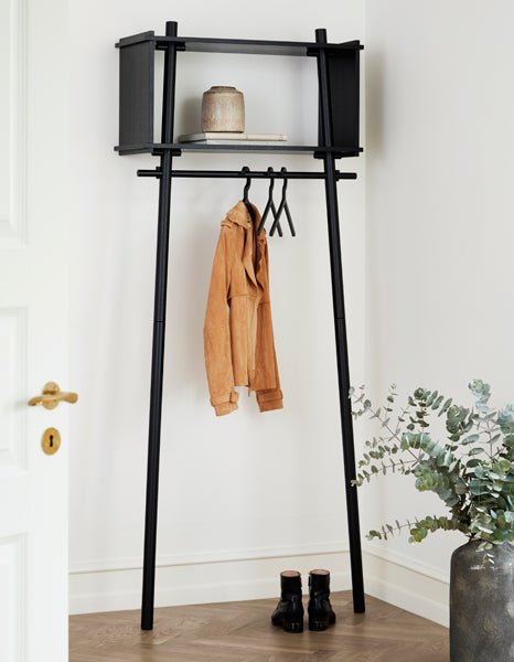 Töjbox Wardrobe by Woud, showing tojbox wardrobe in live shot.