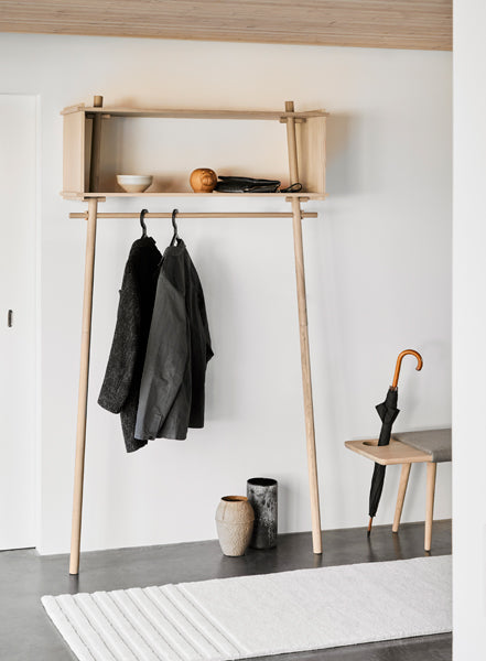Töjbox Wardrobe by Woud, showing tojbox wardrobe in live shot.