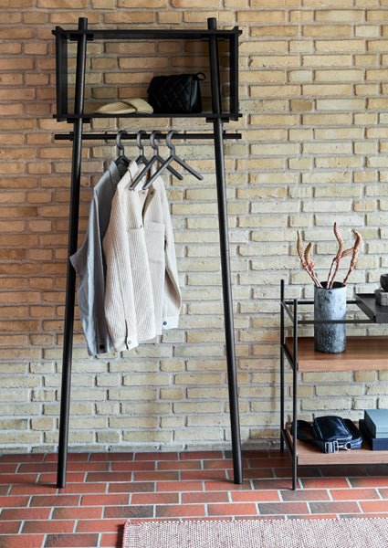 Töjbox Wardrobe by Woud, showing tojbox wardrobe in live shot.