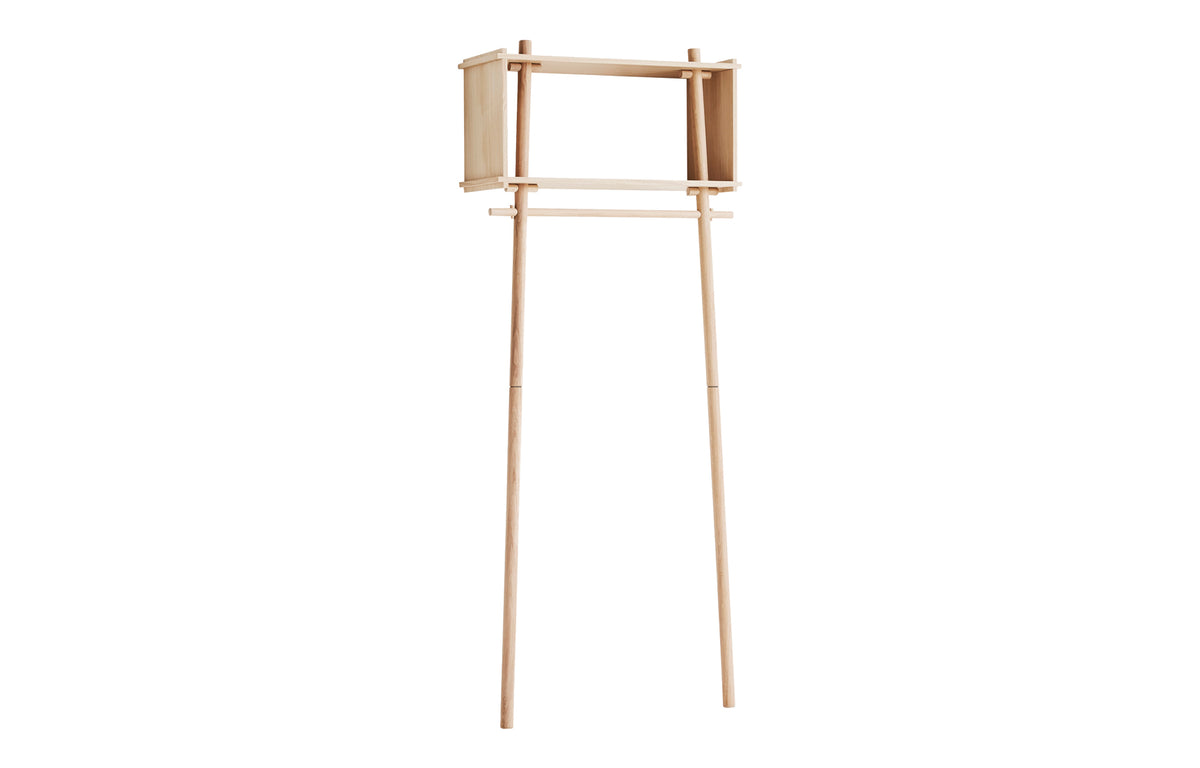 Töjbox Wardrobe by Woud - Large, White Pigmented Lacquered Oak Wood.