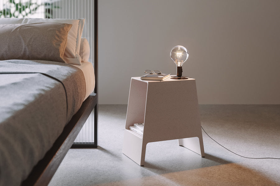 Tomo Side Table by Toou, showing tomo side table in live shot.