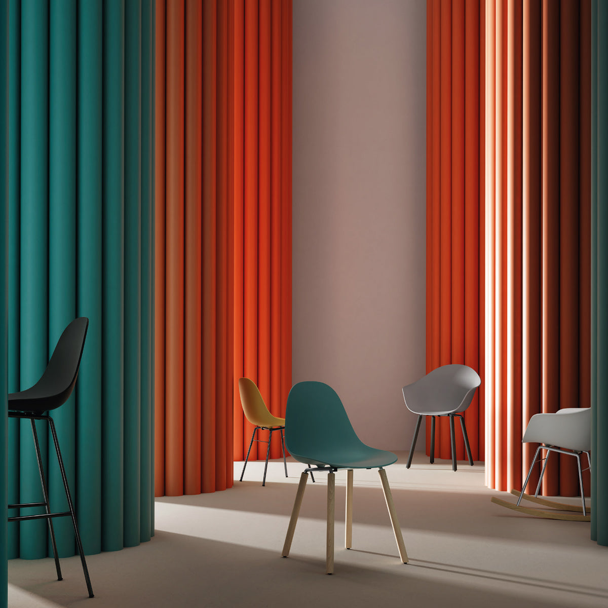 TA Upholstered Side Chair Er by Toou, showing ta upholstered side chair er in live shot.