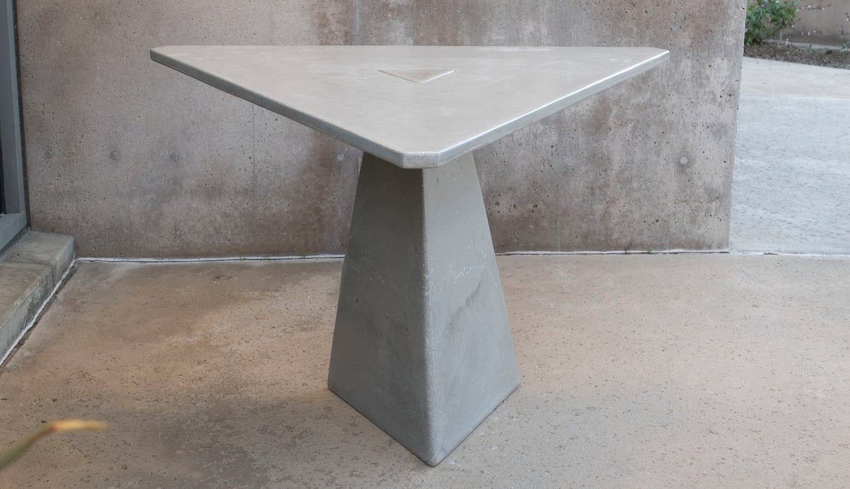 James De Wulf Triangular Locking Dining Table by De Wulf, showing triangular locking dining table in live shot.