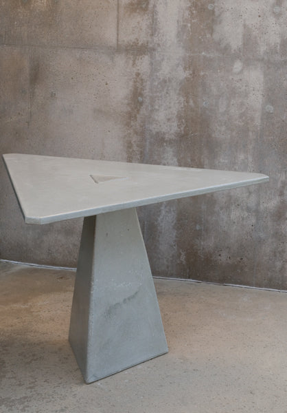James De Wulf Triangular Locking Dining Table by De Wulf, showing triangular locking dining table in live shot.