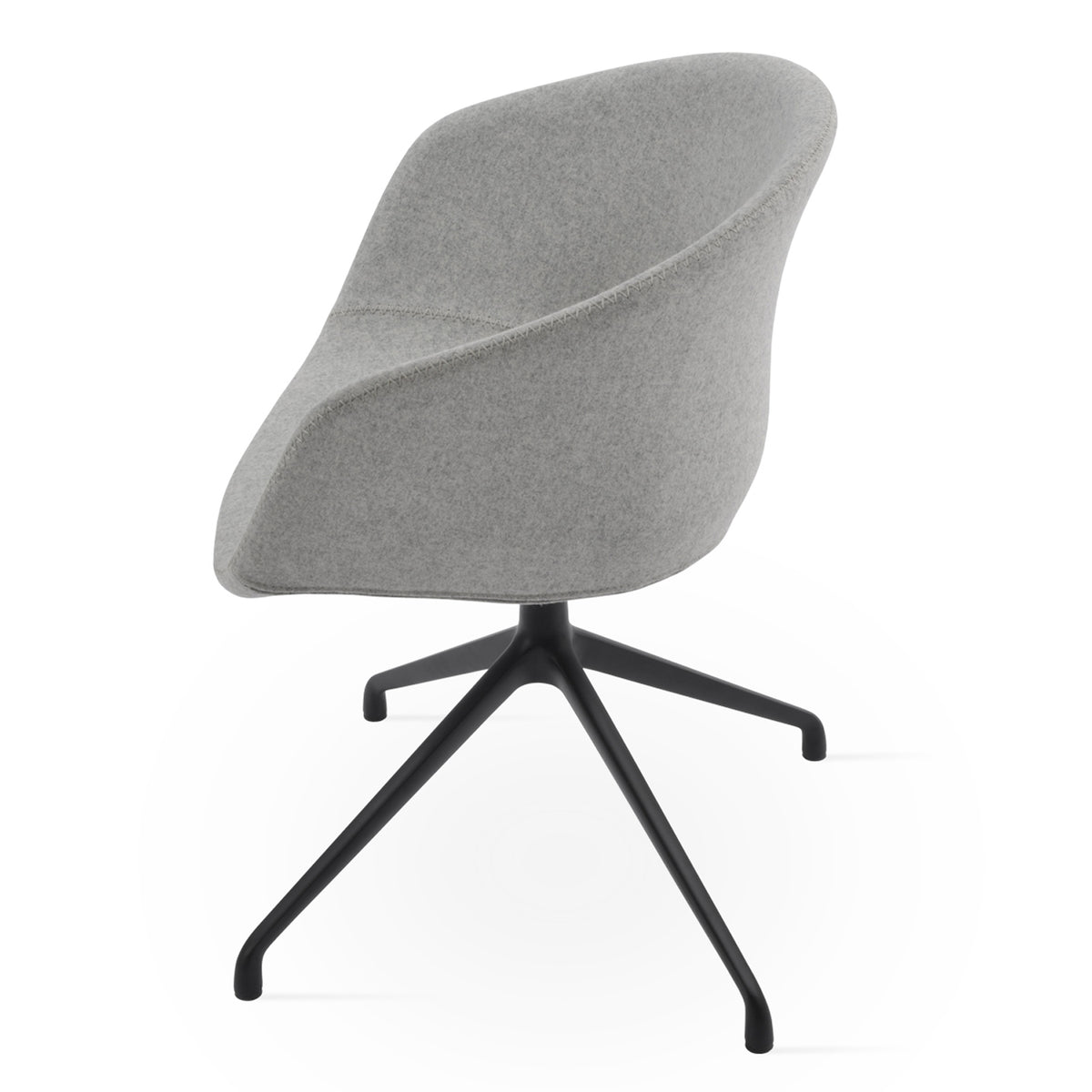 Tribeca Spider Plus Swivel Chair by SohoConcept, showing side view of spider plus swivel chair.