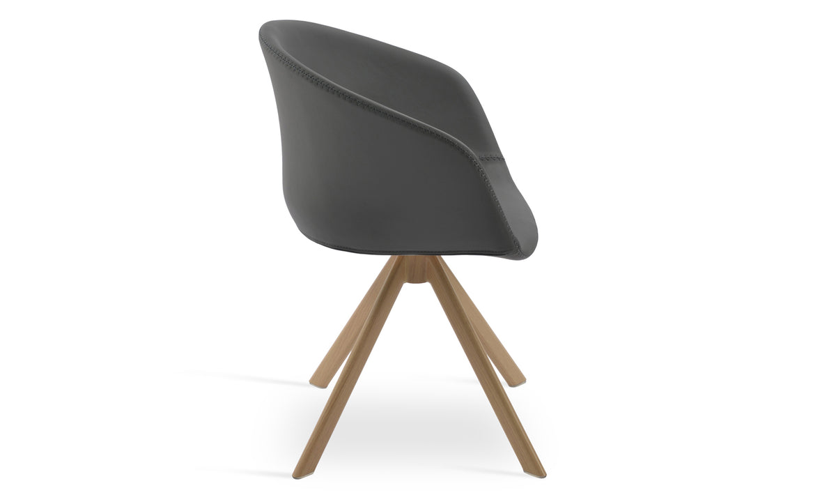 Tribeca Sword Dining Arm Chair by SohoConcept, showing side view of sword dining arm chair.