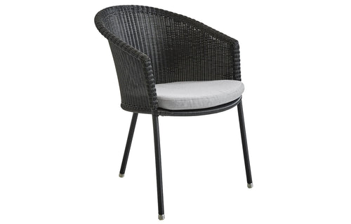 Trinity Stackable Dining Chair by Cane-Line - Light Grey Natte Cushion.