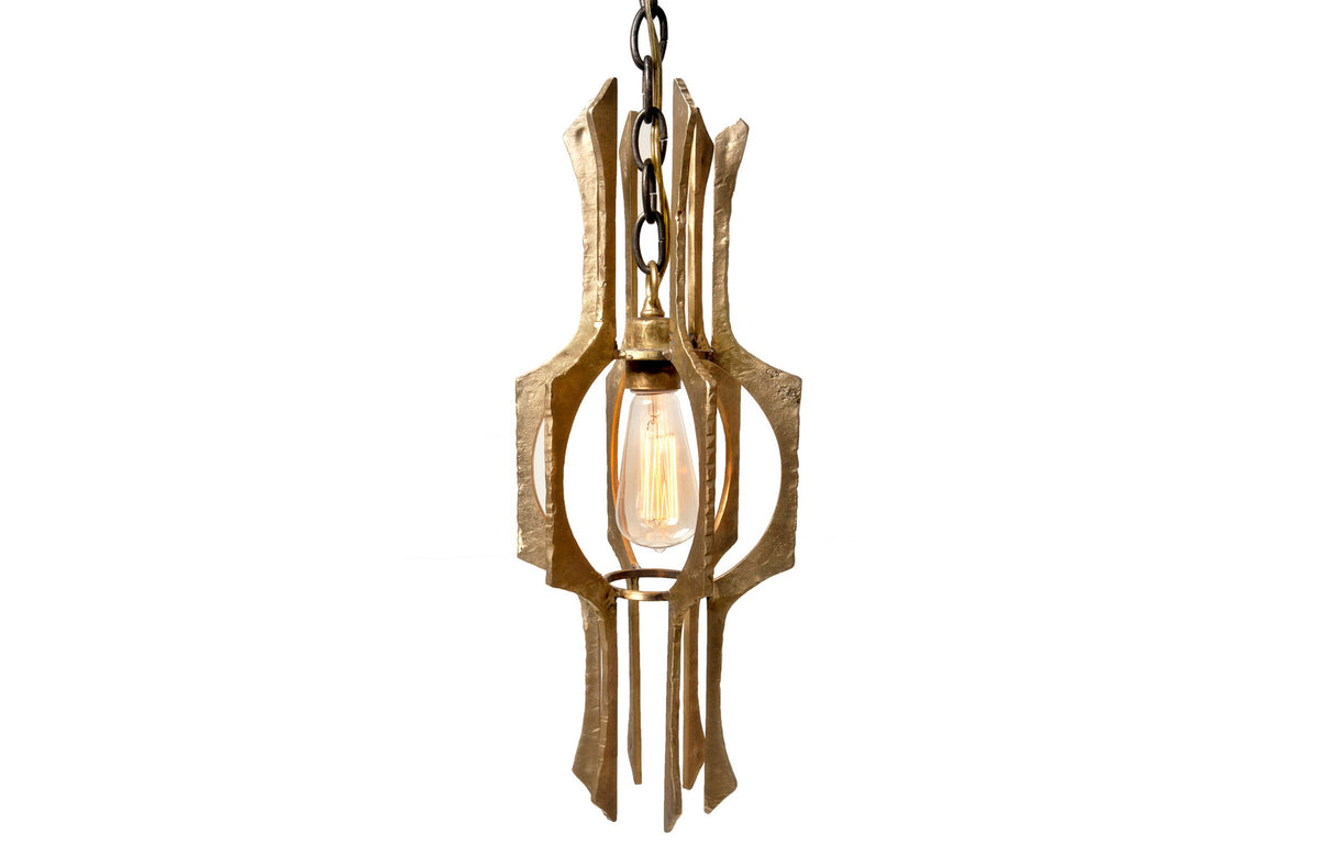James De Wulf Triton Pendant by De Wulf - Solid Sand Casted Brass.