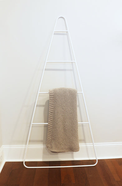 Artie Blanket Ladder by Tronk Design, showing artie blanket ladder in live shot.