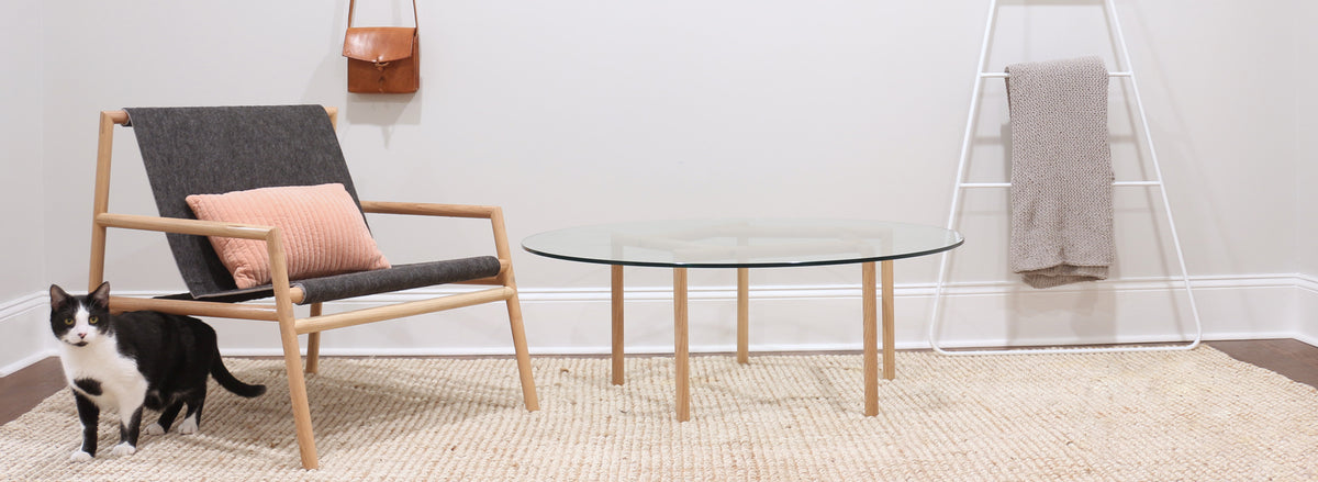 Gallagher Coffee Table by Tronk Design, showing gallagher coffee table in live shot.
