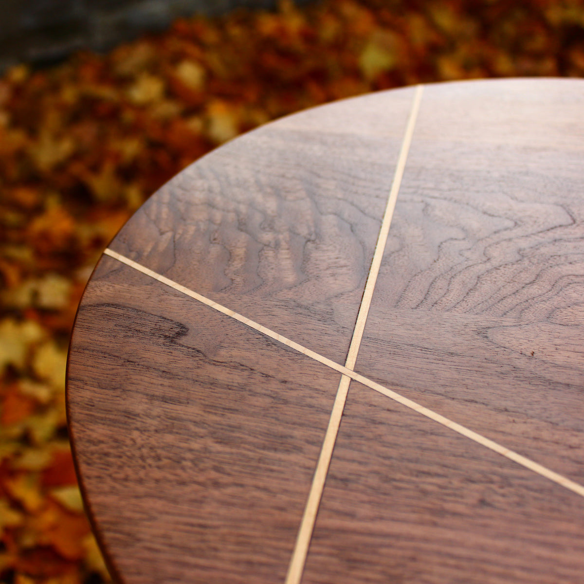 Hudson Side Table by Tronk Design, showing closeup view of hudson side table in live shot.