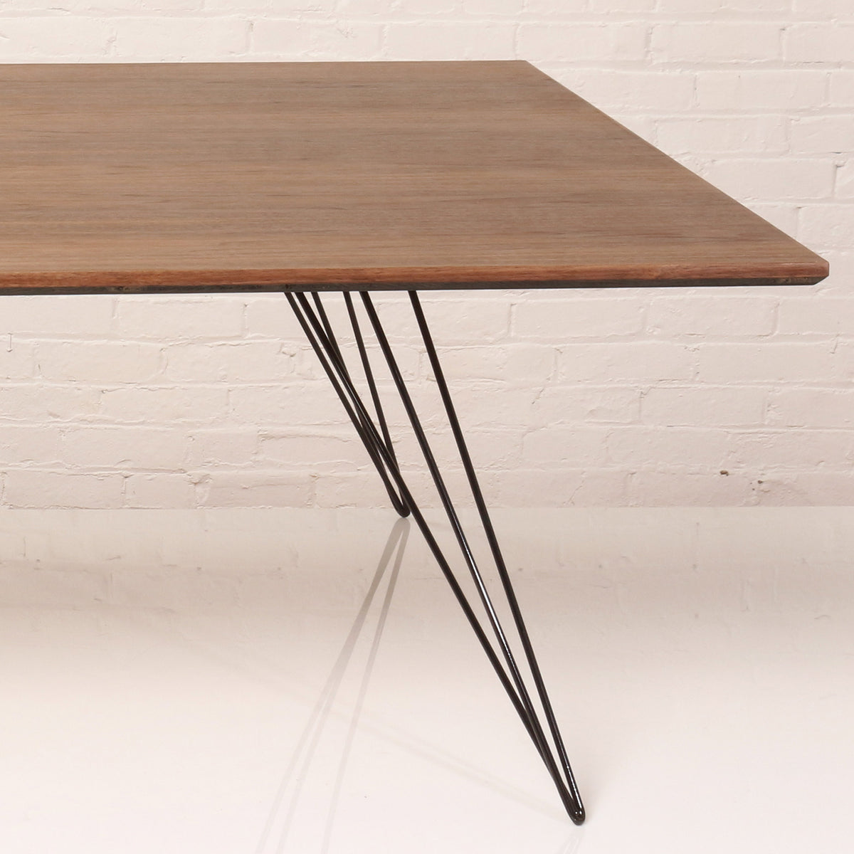 Williams Square Coffee Table by Tronk Design, showing closeup view of williams square coffee table in live shot.