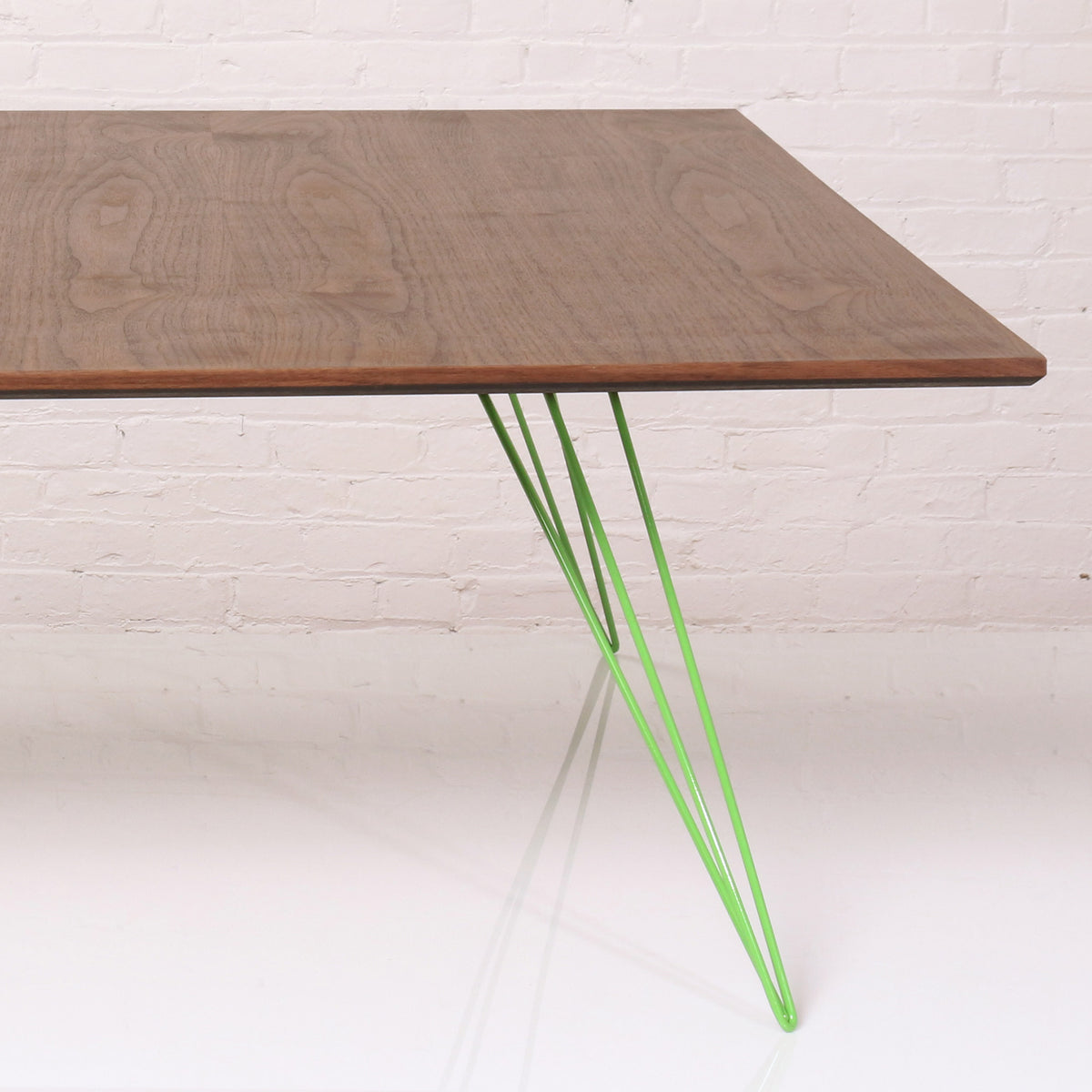 Williams Square Coffee Table by Tronk Design, showing closeup view of williams square coffee table in live shot.