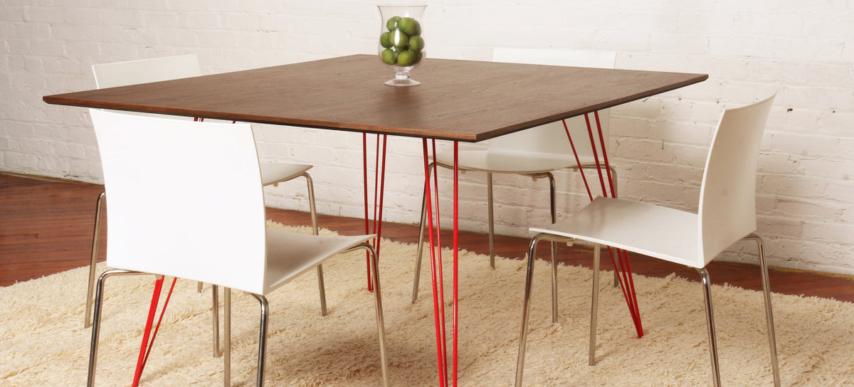 Williams Square Dining Table by Tronk Design, showing williams square dining table in live shot.