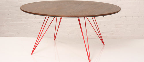 Williams Round Coffee Table by Tronk Design, showing williams round coffee table in live shot.