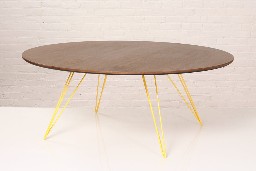 Williams Round Coffee Table by Tronk Design, showing williams round coffee table in live shot.