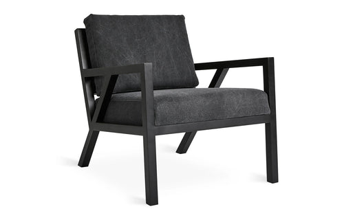 Truss Lounge Chair by Gus Modern - Vintage Mineral, Black Ash.