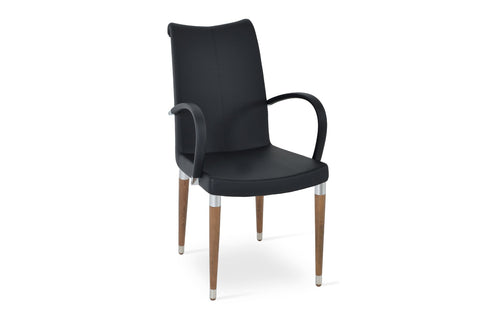 Tulip Wood Ana Arm Chair by SohoConcept - Black PPM.