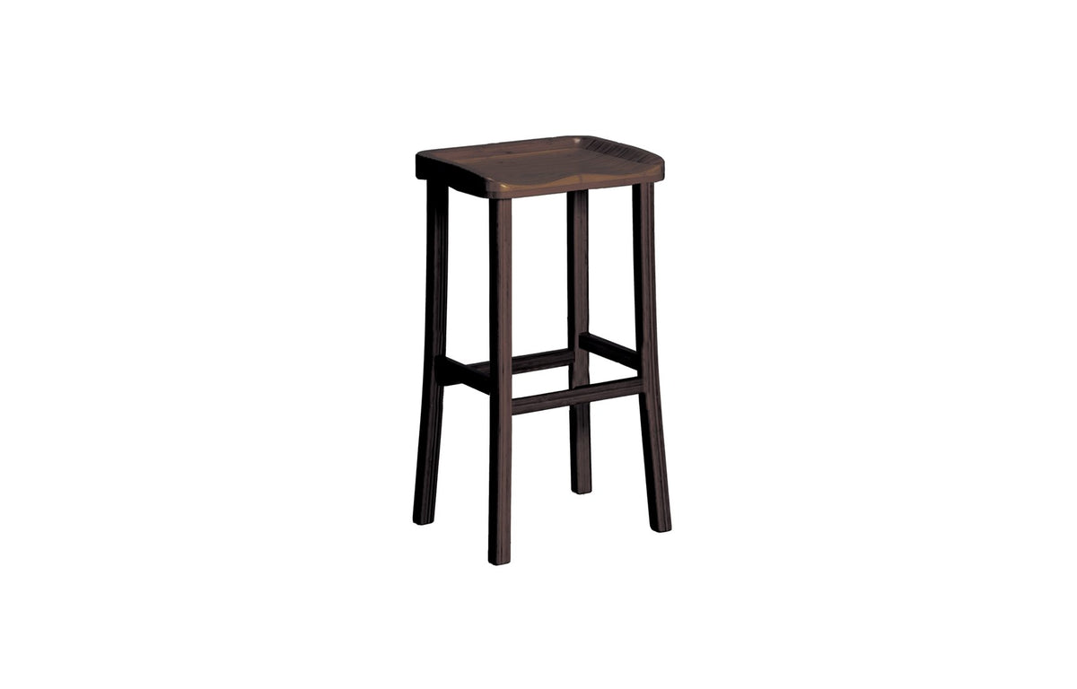 Tulip Stool by Greenington - 30" Counter Height, Black Walnut Wood.