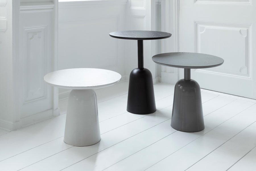 Turn Table by Normann Copenhagen, showing turn tables in live shot.