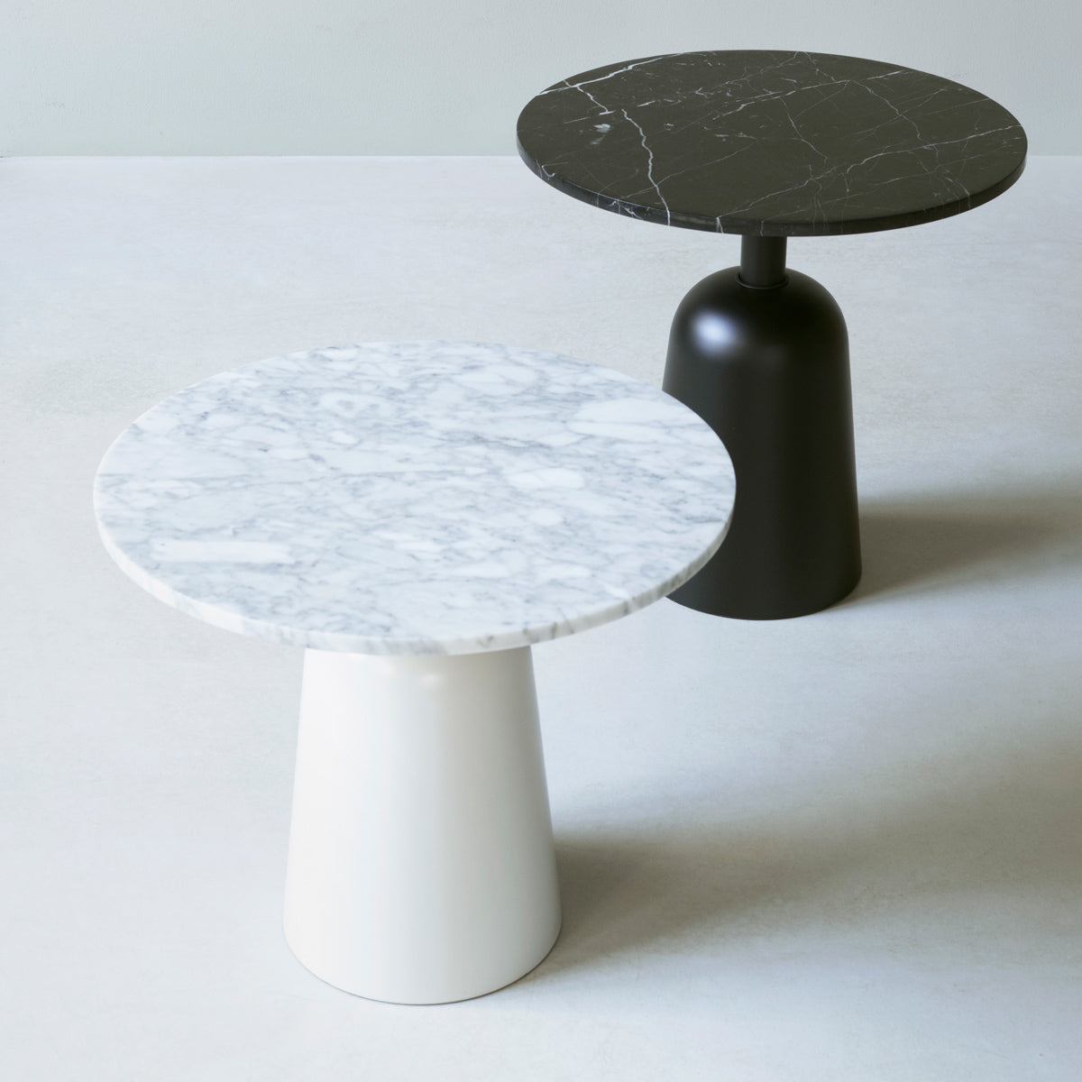 Turn Table by Normann Copenhagen, showing turn tables in live shot.
