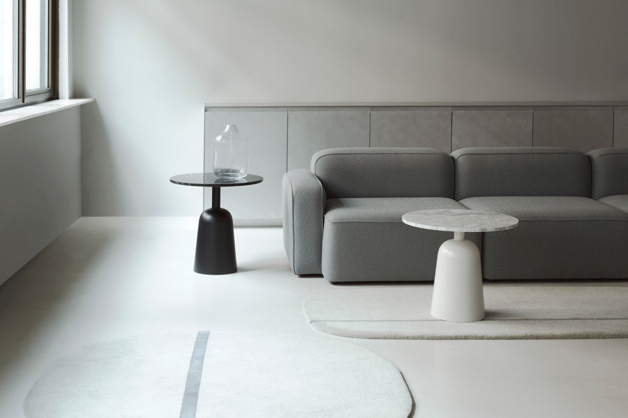 Turn Table by Normann Copenhagen, showing turn tables in live shot.