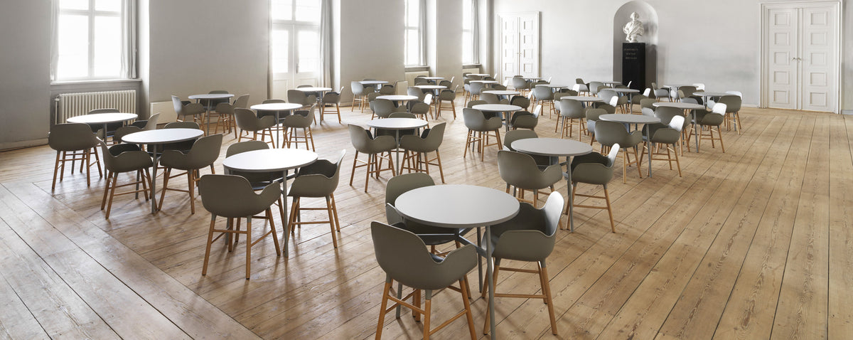 Union Table by Normann Copenhagen, showing union tables in live shot.