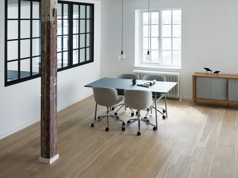 Union Table by Normann Copenhagen, showing union table in live shot.