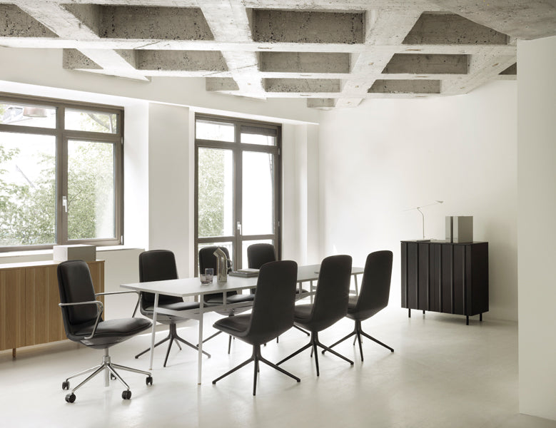 Union Table by Normann Copenhagen, showing union table in live shot.