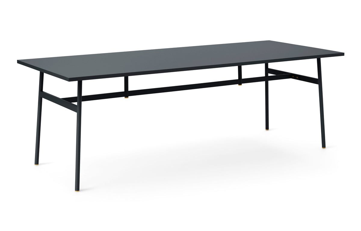 Union Table by Normann Copenhagen - 87" x 35", Black HPL Top/Steel Legs.
