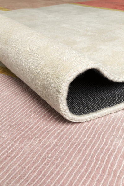 Unite 254.001.000 Hand Woven Rug by Ligne Pure, showing details view of unite hand woven rug.