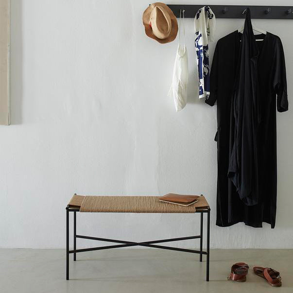 Vent Steel Bench by Skagerak, showing vent steel bench in live shot.