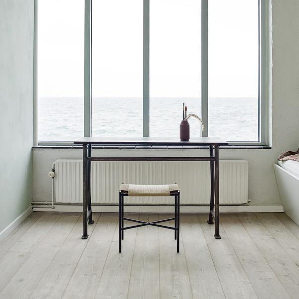 Vent Steel Stool by Skagerak, showing vent steel stool in live shot.