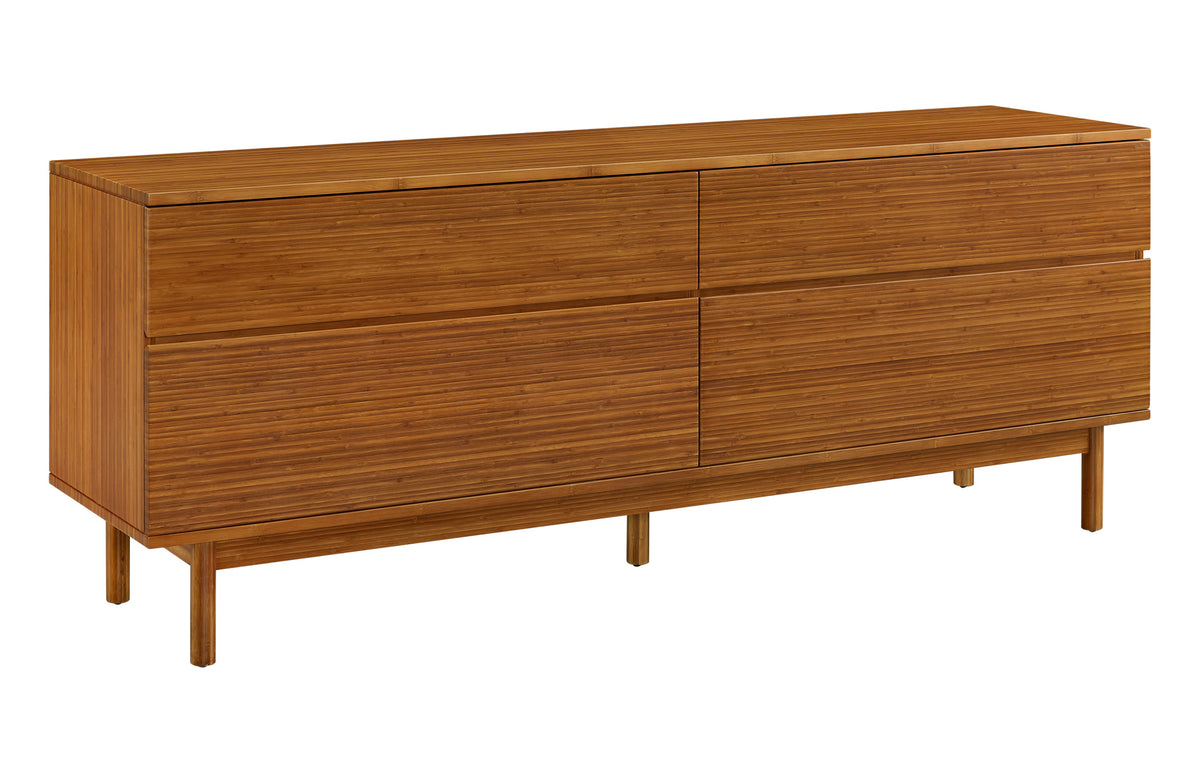 Ventura Amber 4 Drawer Double Dresser by Greenington - Amber Wood.