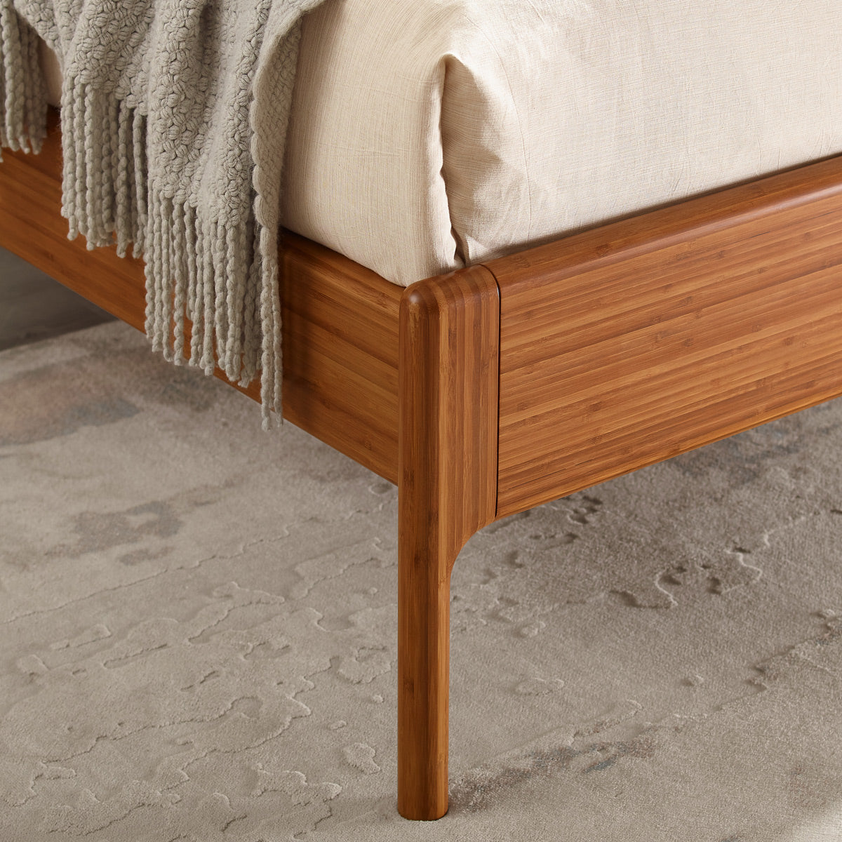 Ventura Bedroom Collection by Greenington, showing closeup view of ventura bedroom collection in live shot.