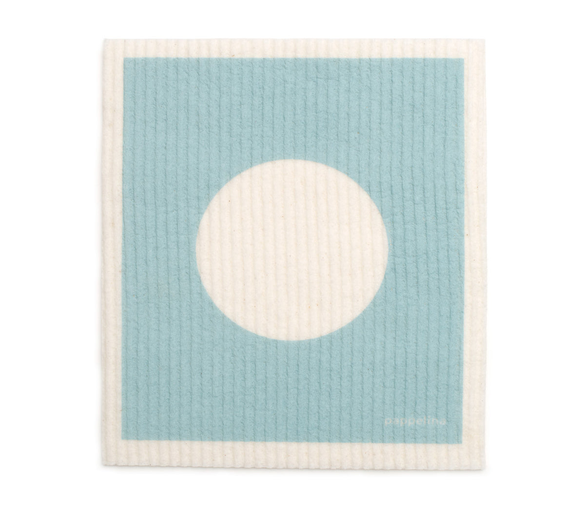 Vera Dish Cloth by Pappelina, showing front view of vera pale turquoise dish cloth.