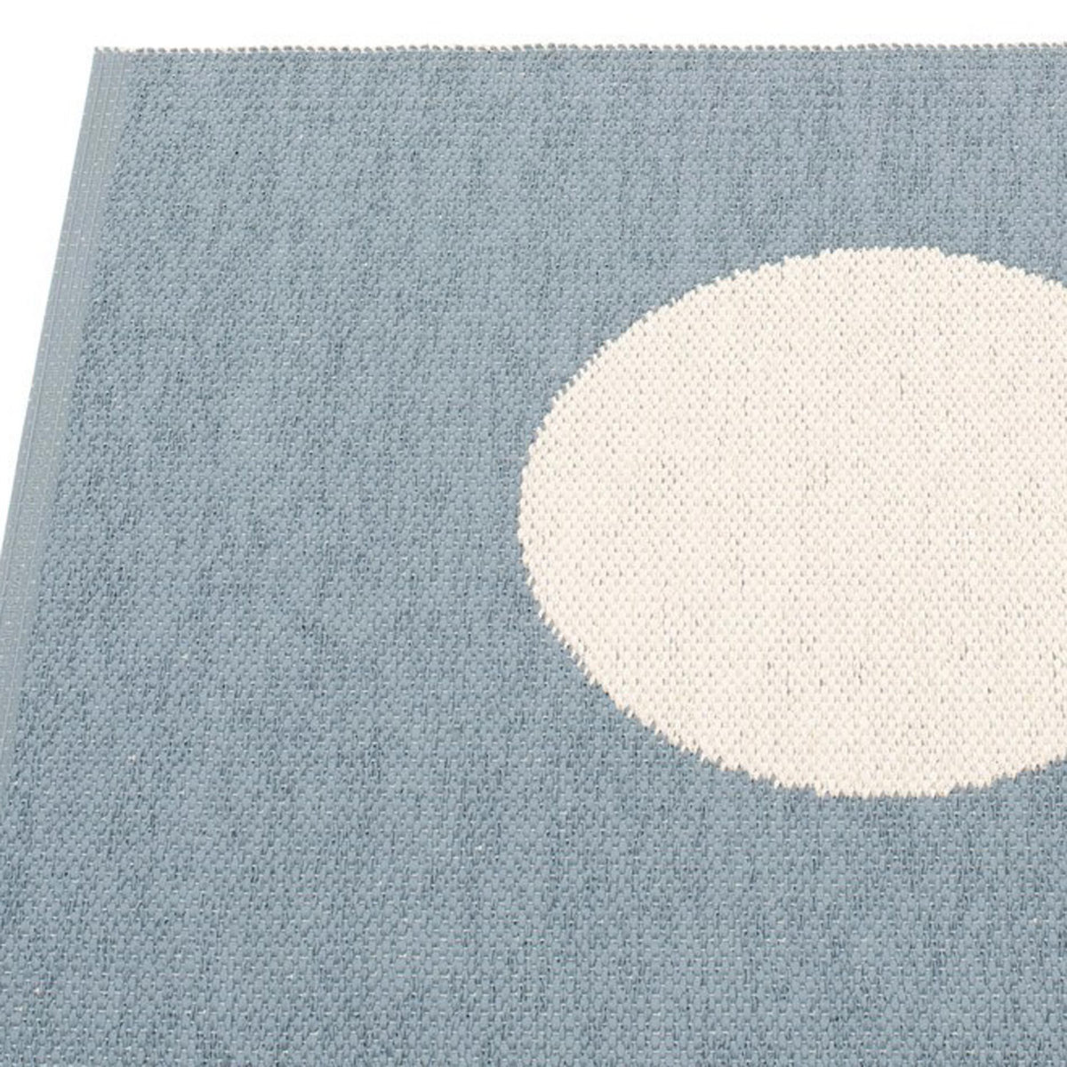 Vera Storm & Vanilla Runner Rug by Pappelina, showing closeup view of vera storm & vanilla runner rug