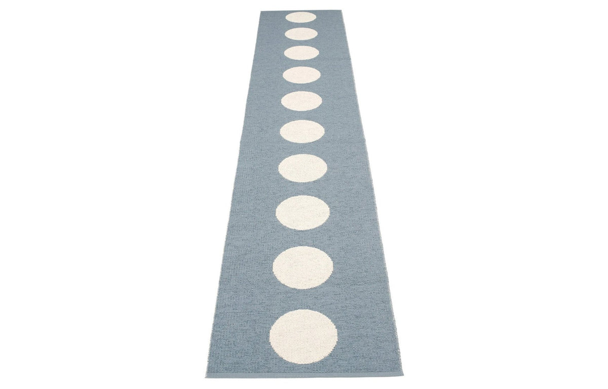 Vera Storm & Vanilla Runner Rug by Pappelina - 2.25' x 12.25'